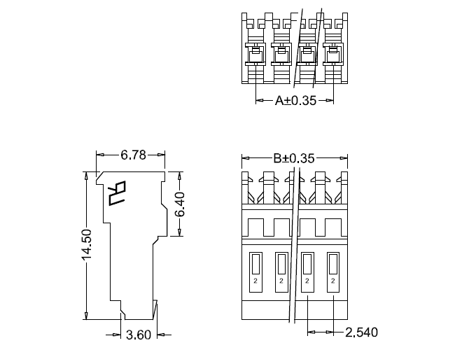 M2051R-N IDC dimensions Dimensions CID M2051R-N