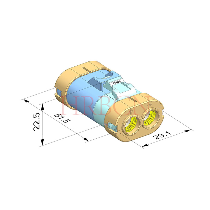 fil imperméable de lancement de 11.0mm pour câbler le connecteur femelle 2 Pin