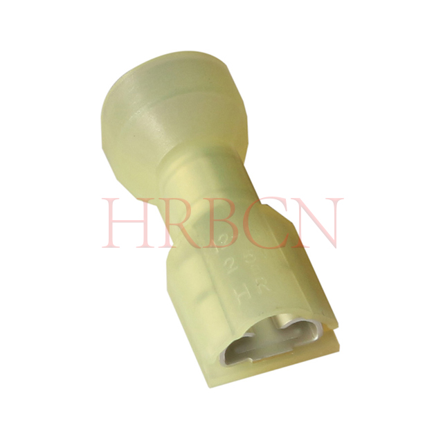 HRB M6350 6.35mm 0.250' AWG12-10 Borne de déconnexion femelle isolée droite
