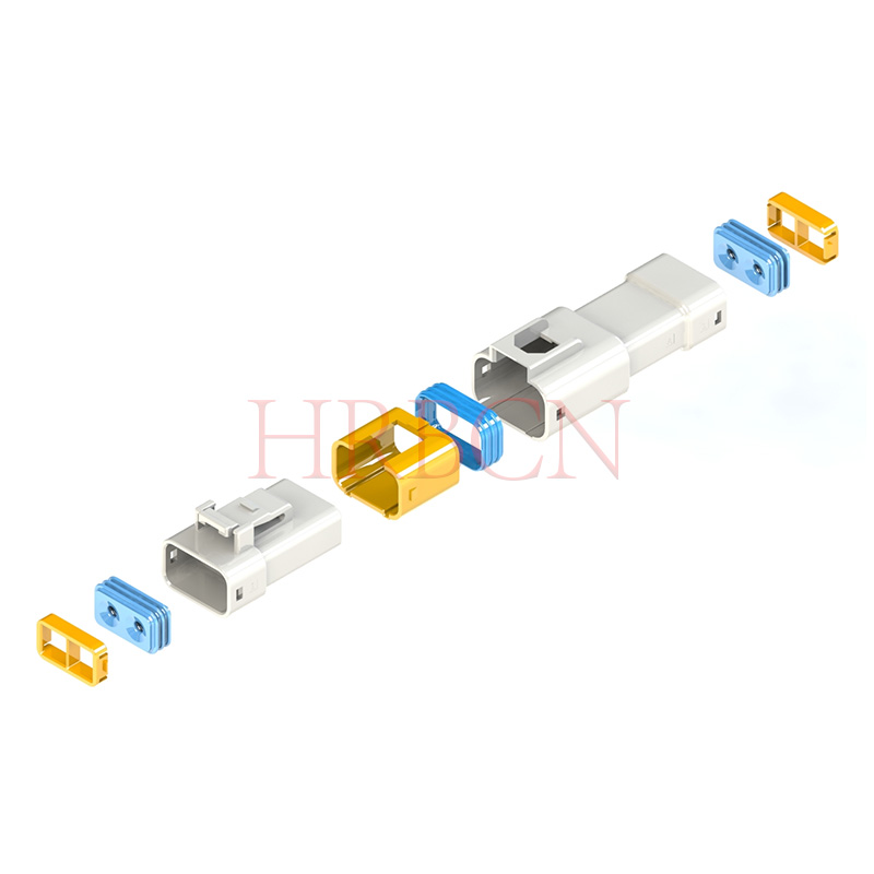 Connecteur étanche à 4 pôles HRB 6,35 mm à rangée chantante 