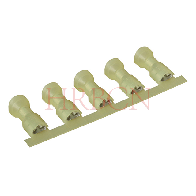 HRB M6350 6.35mm 0.250' AWG12-10 Borne de déconnexion femelle isolée droite