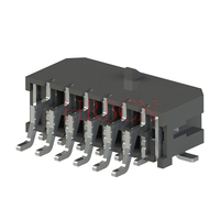 Connecteur d'embase à double rangée à angle droit SMT M3045R avec languette à souder