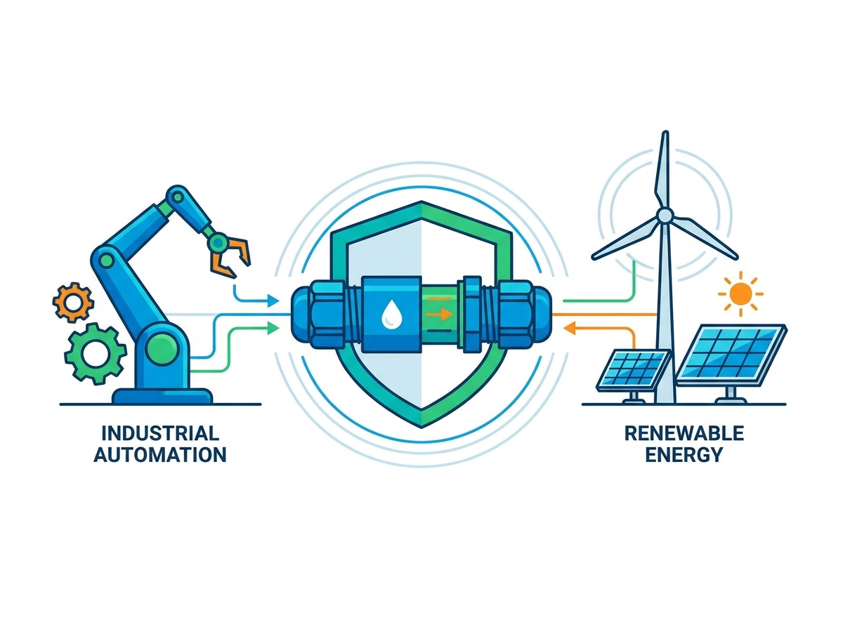 Connecteur &eacute;tanche pour applications industrielles et d'&eacute;nergies renouvelables